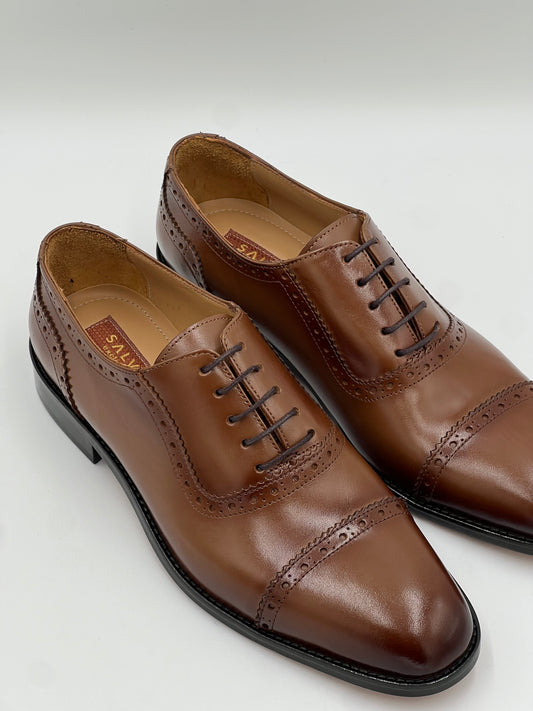 Hakiki Deri Taba Bağcıklı Erkek Kösele Ayakkabı