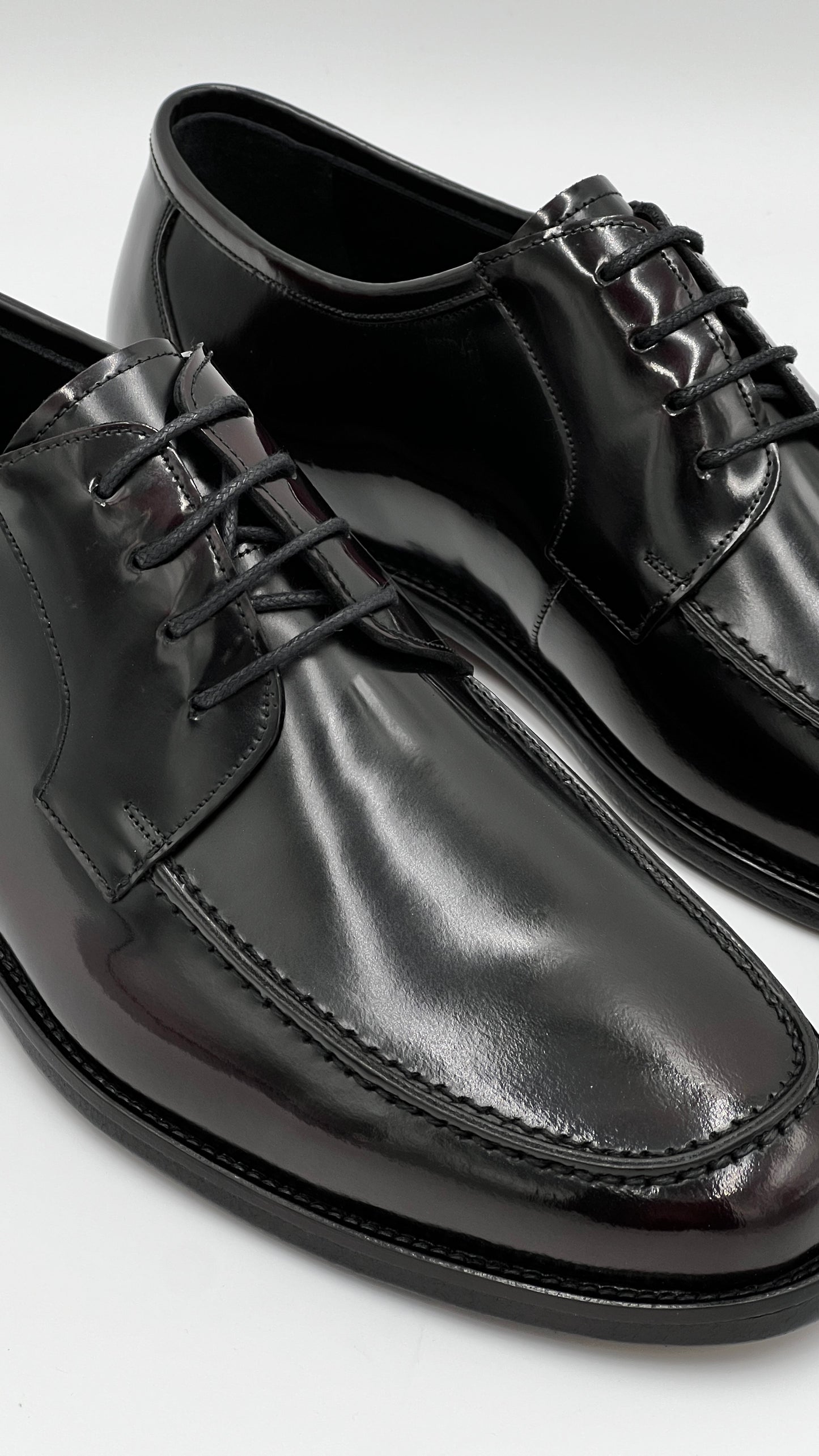 Bordo Deri Bağcıklı Naturel Kösele Erkek Ayakkabısı