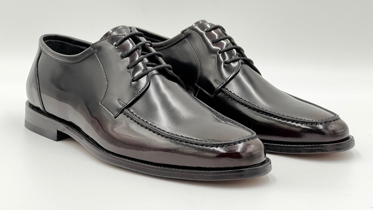 Bordo Deri Bağcıklı Naturel Kösele Erkek Ayakkabısı