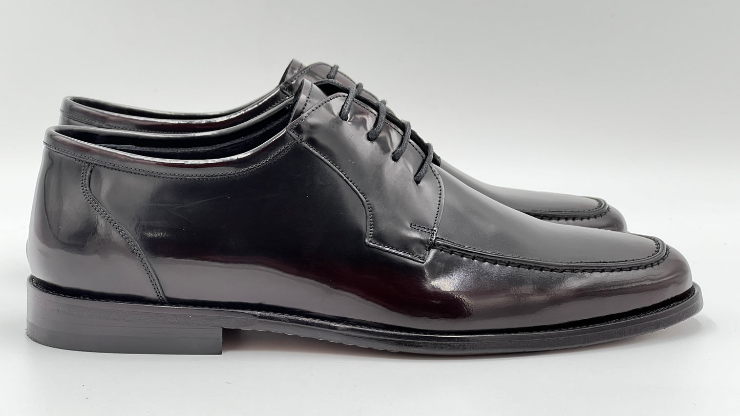 Bordo Deri Bağcıklı Naturel Kösele Erkek Ayakkabısı