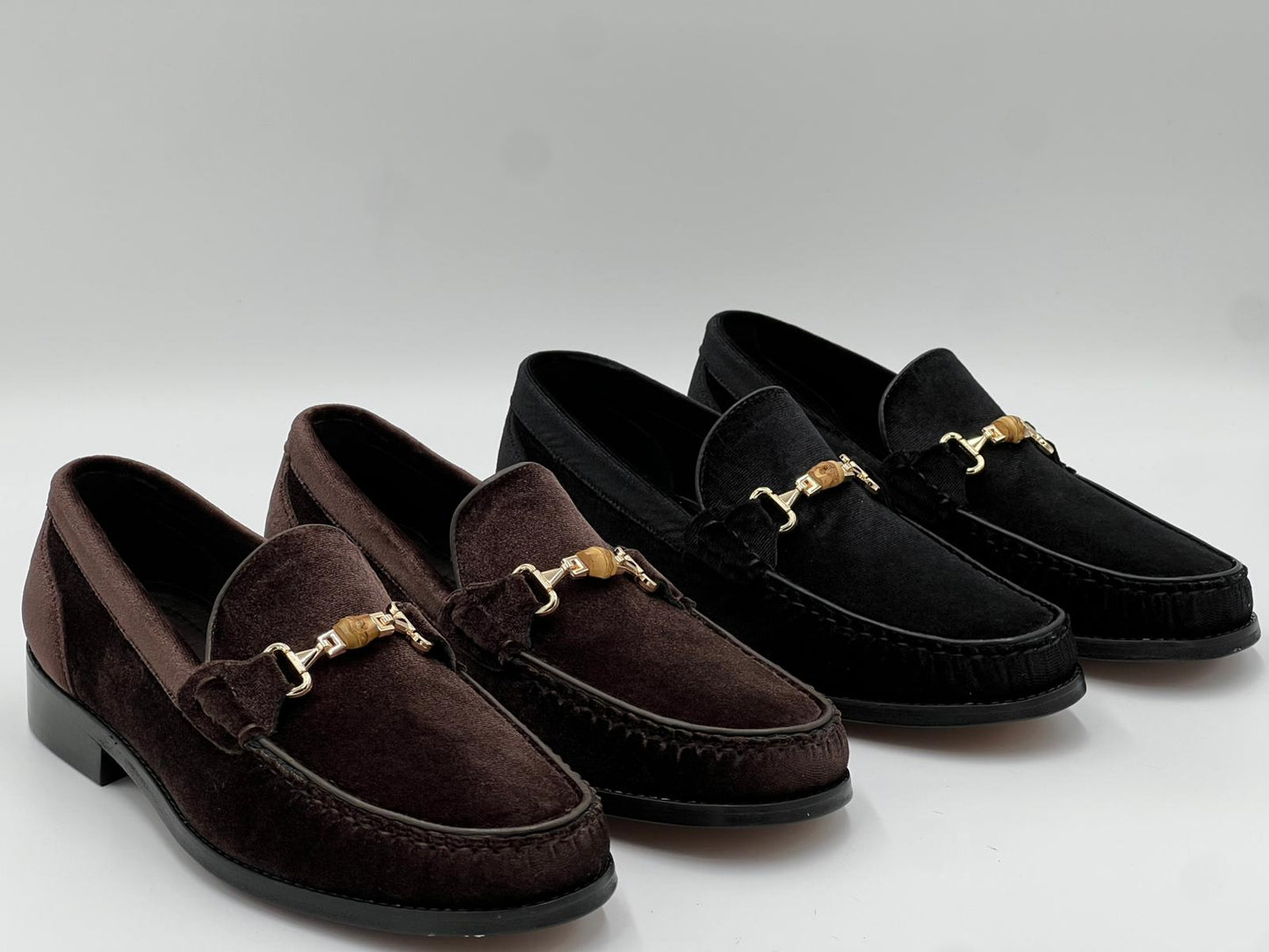 El Yapımı Loafer Siyah Kadife Erkek Ayakkabı