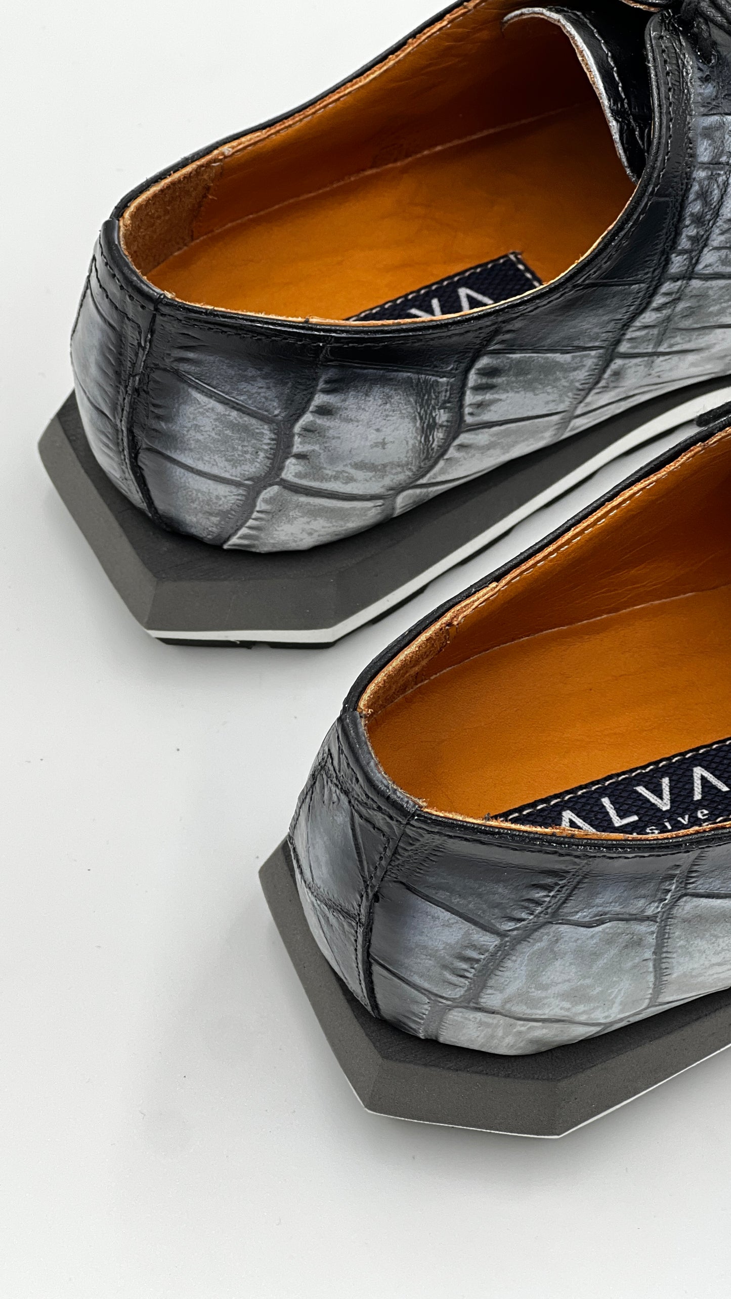 Gri Kroko Baskı Erkek Sneaker Ayakkabı