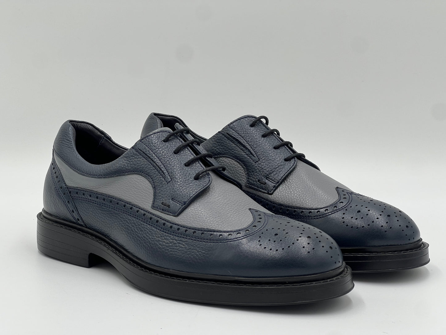 Hakiki Deri Yumuşak Eva Taban Erkek Lacivert Bağcıklı Ayakkabı