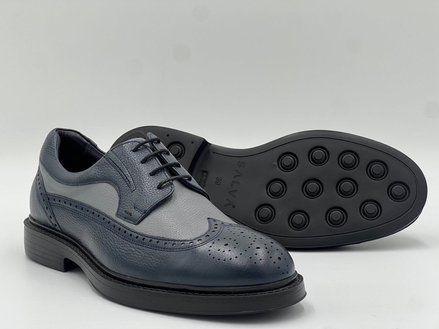 Hakiki Deri Yumuşak Eva Taban Erkek Lacivert Bağcıklı Ayakkabı