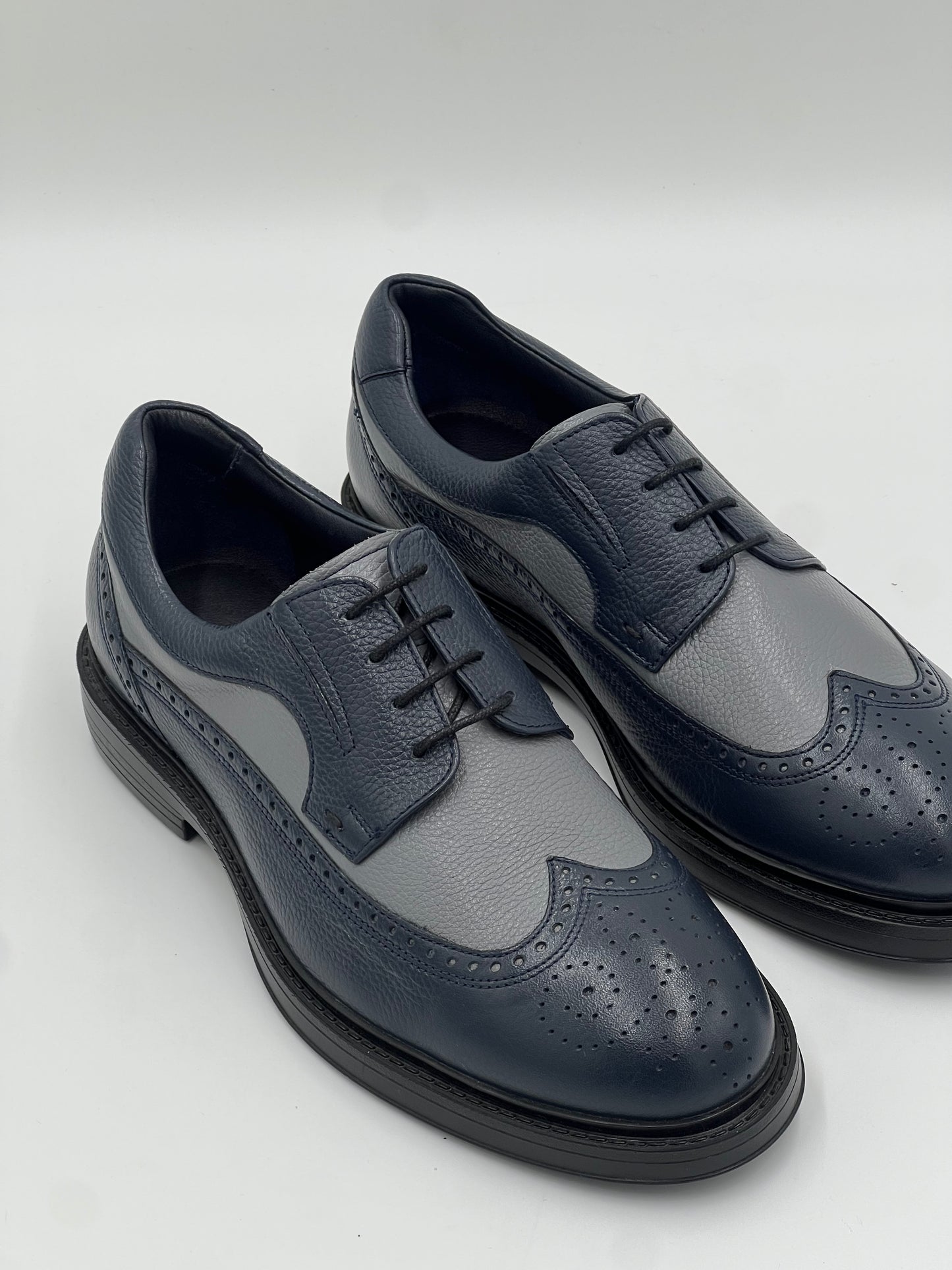 Hakiki Deri Yumuşak Eva Taban Erkek Lacivert Bağcıklı Ayakkabı