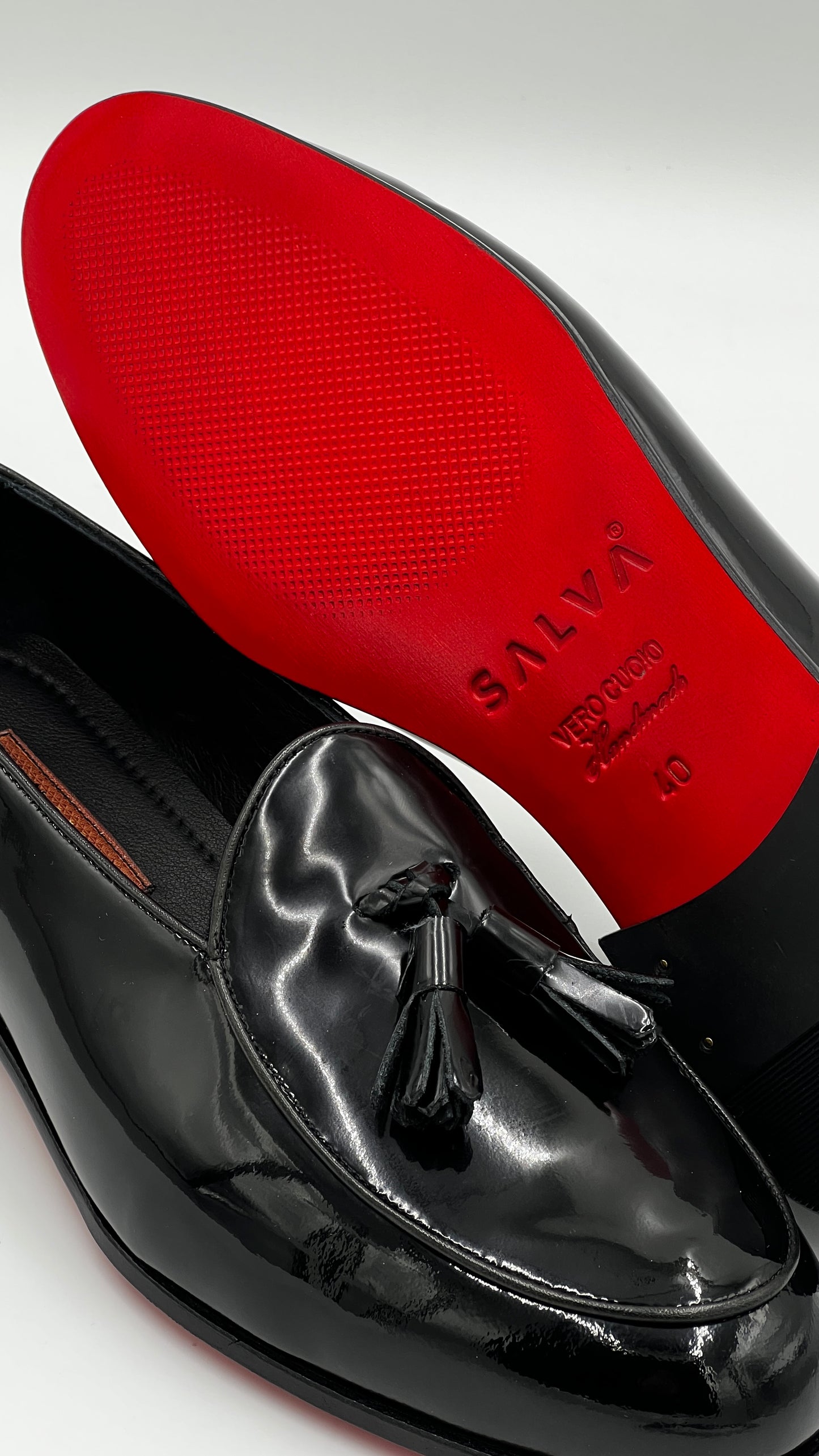 Siyah Deri Rugan Loafer Kırmızı Kösele Taban Erkek Ayakkabı