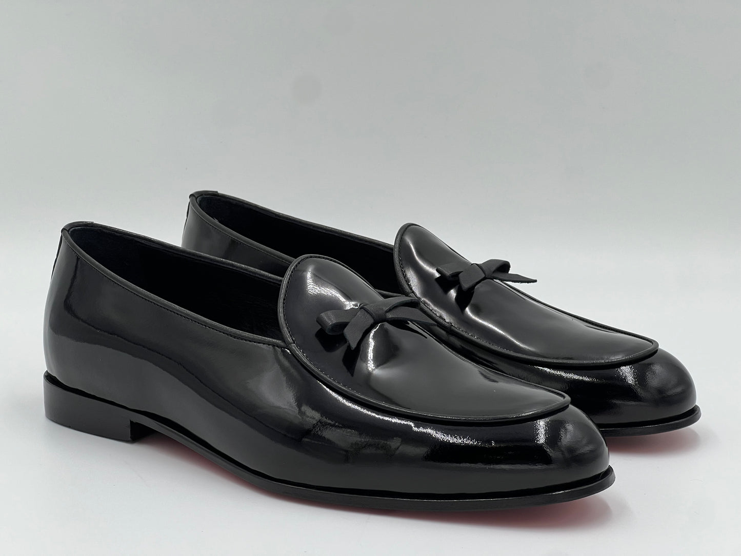 Siyah Deri Rugan Loafer Kırmızı Kösele Taban Erkek Ayakkabı